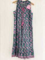 LCA Summer Dress - Sleeveless (Magenta & Teal) Size M