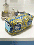 LCA Cosmetic/Toiletry Bag - LARGE (Mustard/Blue)