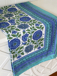 LCA Tablecloth - (340 x 180cm) 10 - 12 seater (Blue, Teal, Green & White)