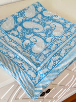 LCA Tablecloth - (340 x 180cm) 10 - 12 seater (Aqua & White)