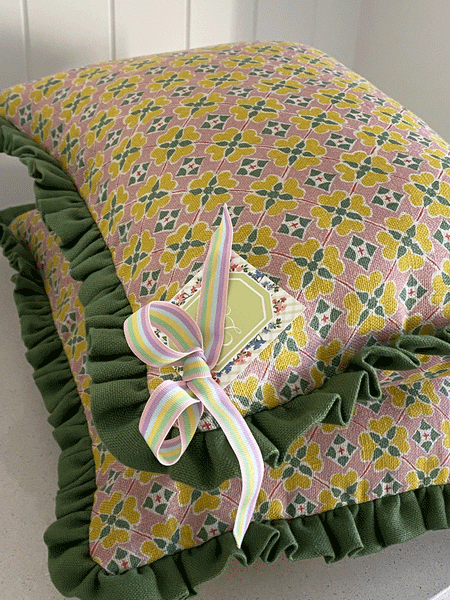 LCA Custom Cushion - Pink, Yellow & Green