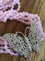 SALE LCA 'Butterfly Kiss' Necklace - Rose Quartz