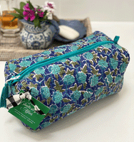 LCA Cosmetic/Toiletry Bag - Teal & Navy - LARGE