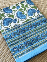 LCA Tablecloth - Green, Blue & White (270 x 180cm)