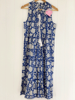 LCA Summer Dress - Sleeveess (Navy and White Floral) Size M