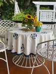 LCA Round Tablecloth - Blue & White Floral BACK IN STOCK