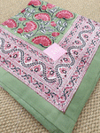 LCA Tablecloth (340 x 180cm) 10 -12 seater Pink & Pea Green Floral